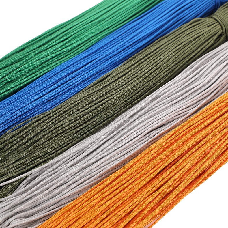 Seven-core umbrella rope, outdoor multi-functional mountain climbing traction and life-saving safety rope, 4mm polyester braided rope manufacturer wholesale Item Picture