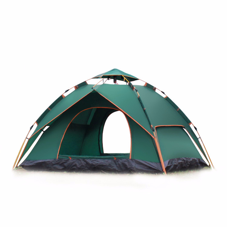 Outdoor quick-opening fully automatic tent for 3-4 people, portable folding rainproof double-layer camping tent Application Scenario