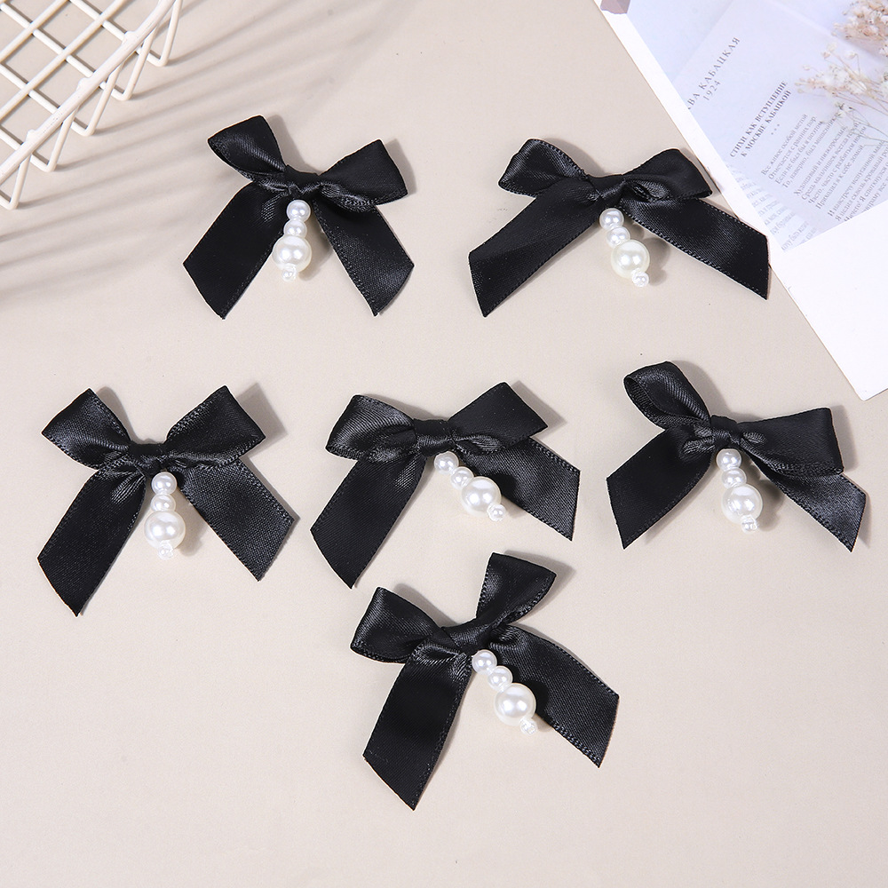 Ribbon bow, clothing accessories, hair accessories, earrings, chest accessories, DIY socks, children's clothing accessories, sweet ribbon pearl knot