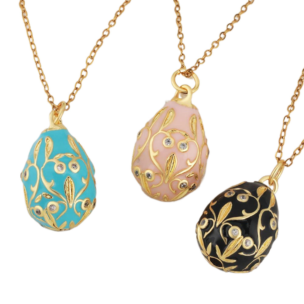 New cross-border personalized painted oil drip geometric creative pendant, high color retention copper-plated jewelry, elegant and versatile necklace Item Picture
