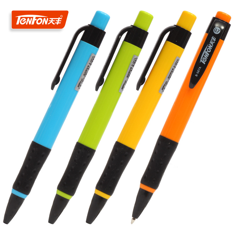 Tianfeng Ballpoint Pen 587A press plastic office ballpoint pen wholesale, smooth writing