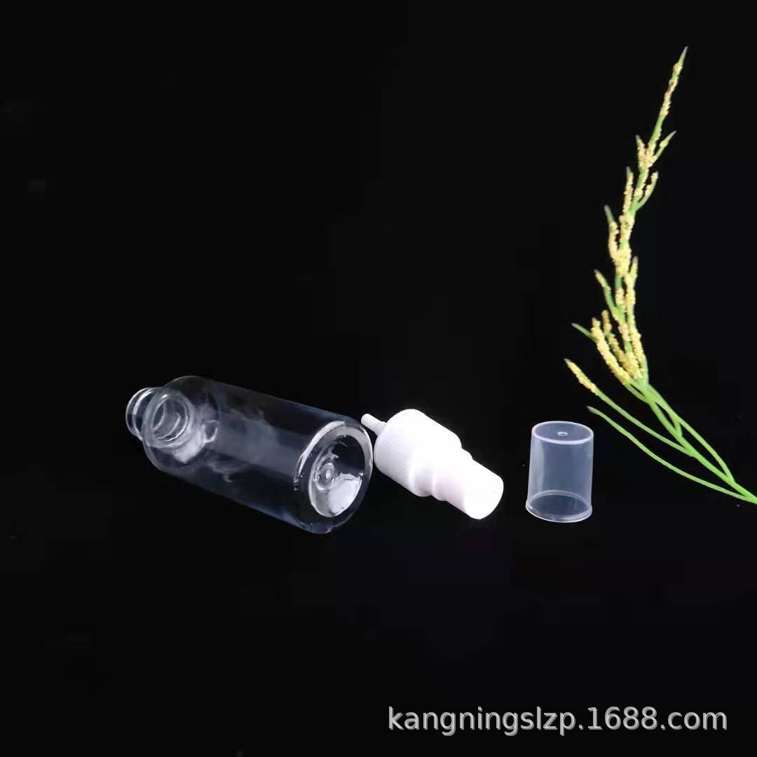 现货30ml50ml60ml100mlPET喷雾瓶多种规格喷雾瓶酒精消毒喷雾瓶白底实物图