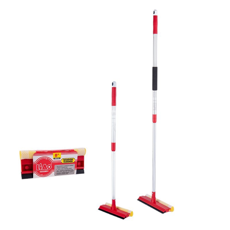 LIAO Household glass wiper, aluminum alloy telescopic window cleaning tool, glass cleaner, telescopic aluminum alloy Item Picture