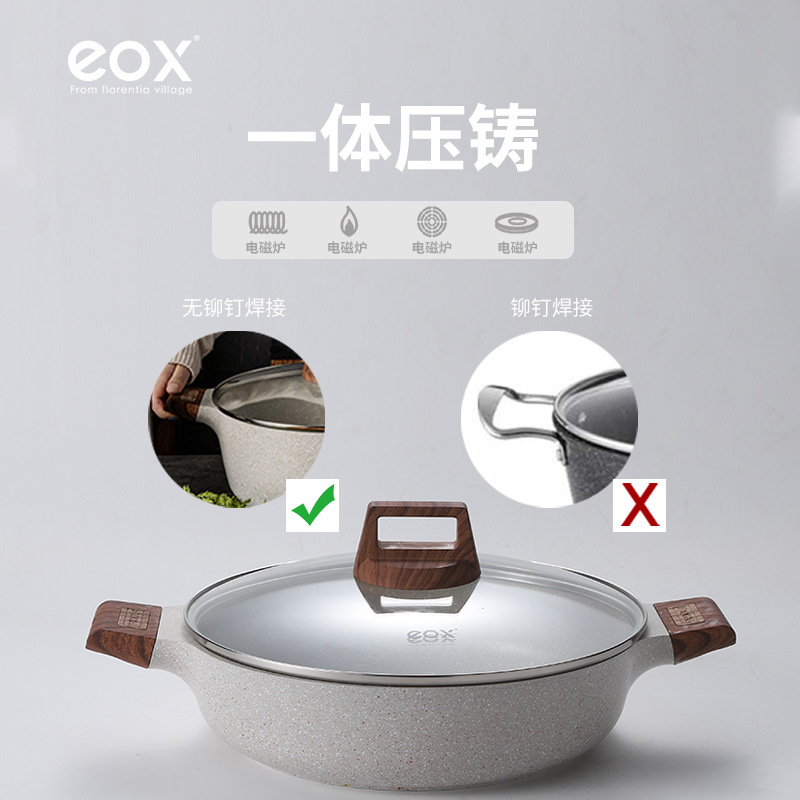 Guo chao meiganystone sartén antiadherente sartén poco profundo cocina de inducción cocina de gas sopa universal fondue Application Scenario