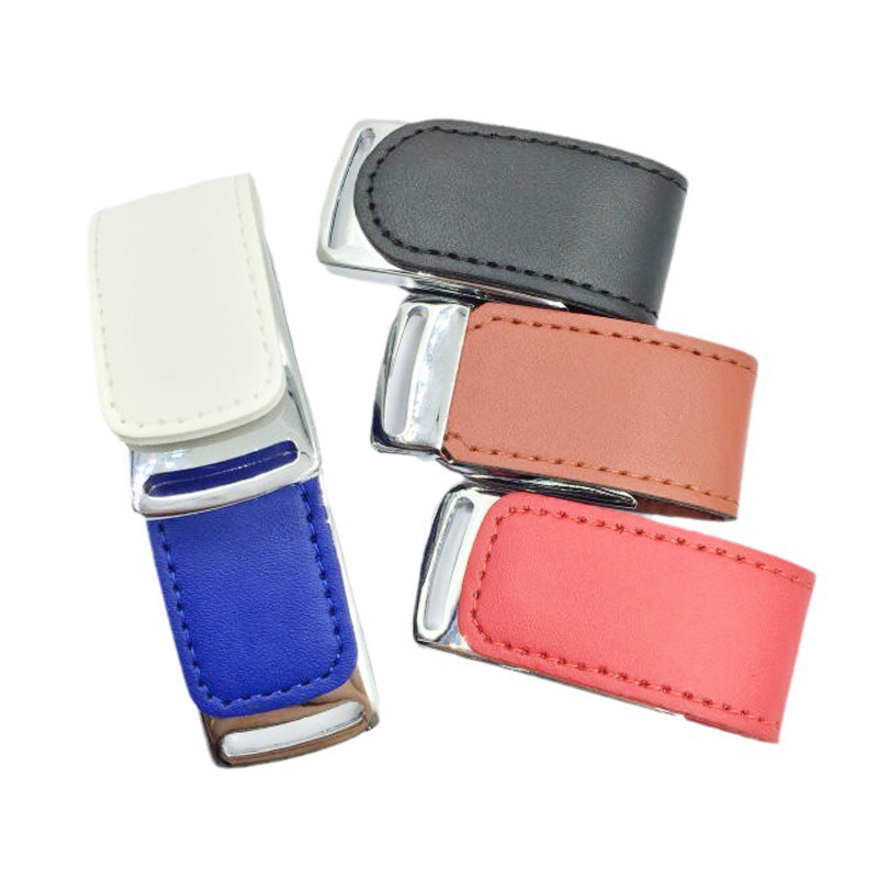 工厂批发钥匙扣皮套U盘32g皮革商务礼品优盘16g支持印LOGO64G详情图5