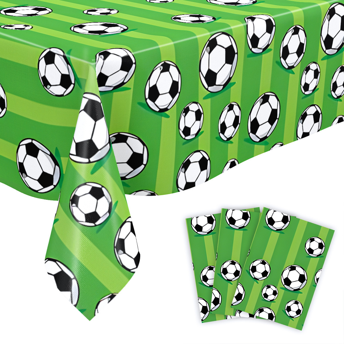 跨境新款世界杯足球一次性派对餐具纸盘纸杯纸巾运动周边生日用品细节图