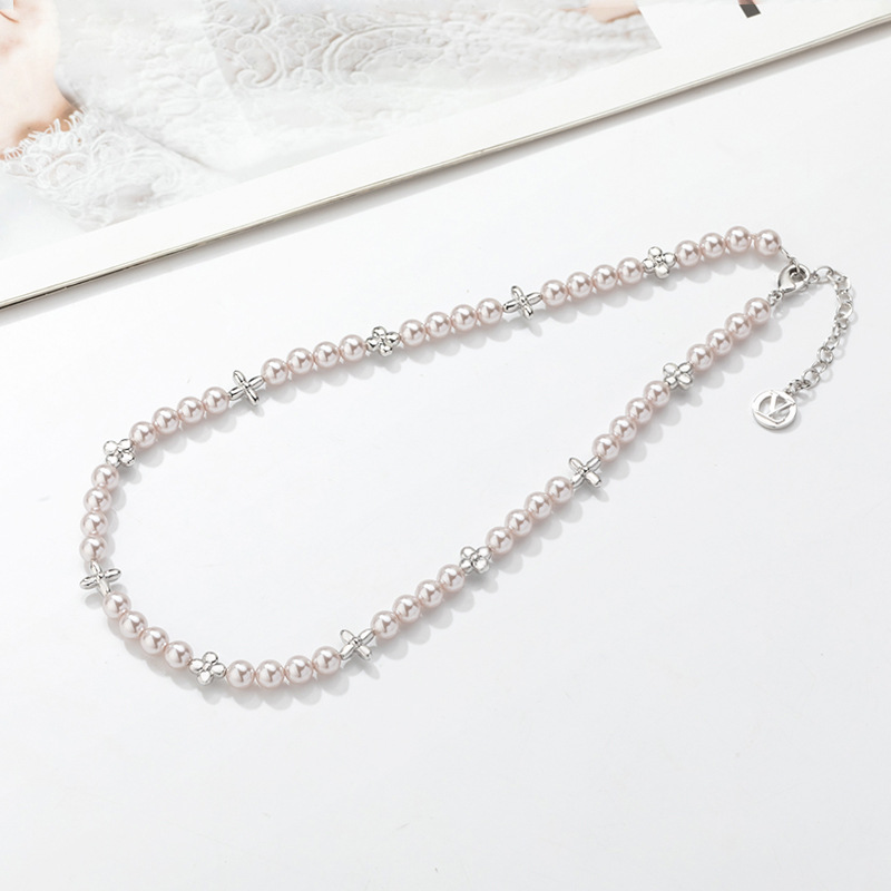 柏伶饰品新款小众珍珠项链时尚气质毛衣链高级感简约锁骨链饰品厂细节图