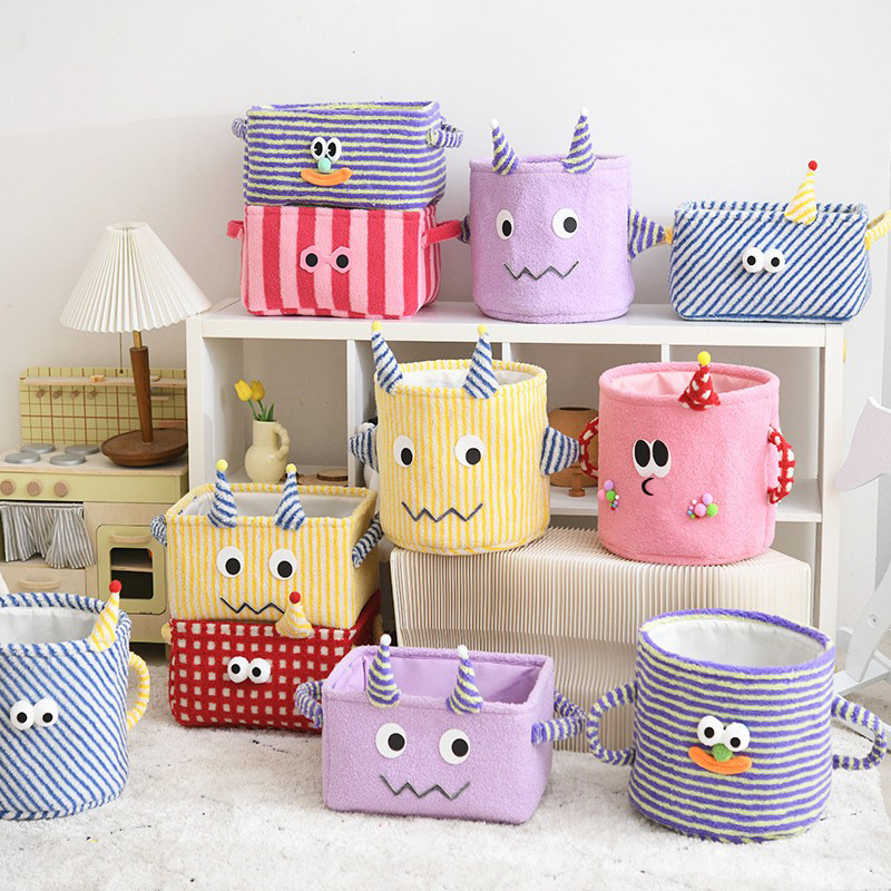 Cartoon storage box, clothing storage box, thickened fabric washable storage basket, toy storage, children's organizing box details Picture