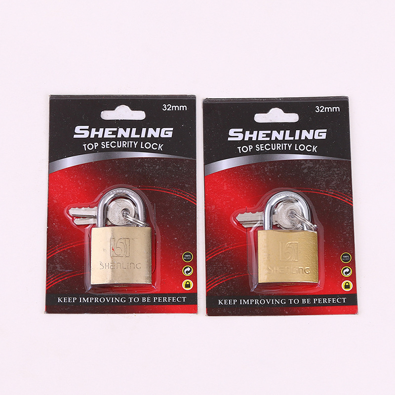 Imitation copper single-line padlock, direct-opening lock, luggage lock, door and window, warehouse door lock, manufacturer's direct supply, bedroom cabinet lock, copper padlock Item Picture