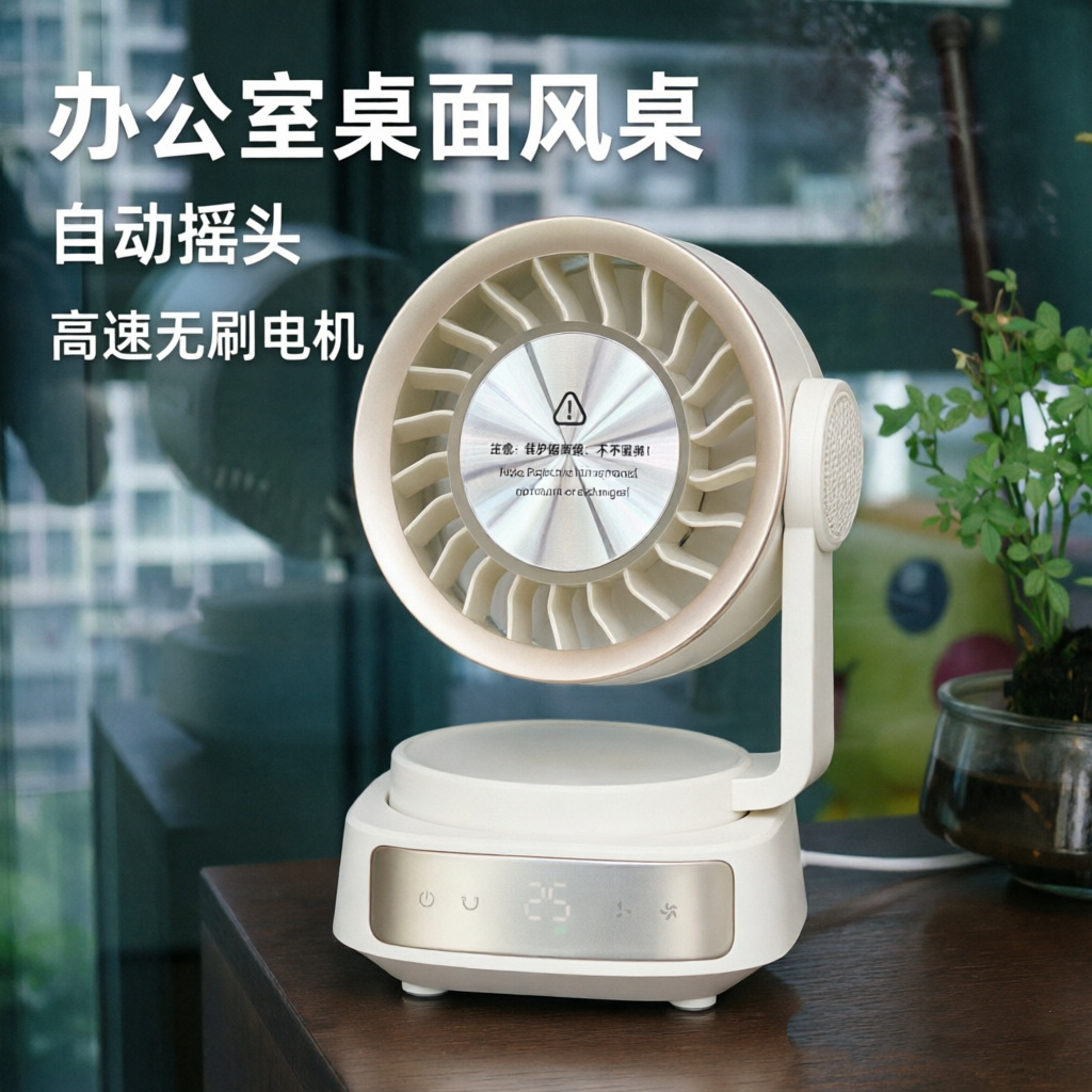 Desktop fan, long-lasting, office, bedroom, student dormitory, 100 speed Settings, one-click automatic oscillating, silent circulation fan Specification image