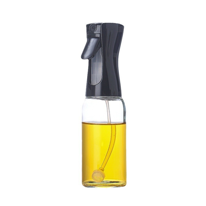 Wholesale household oil spray bottles, kitchen transparent glass oil bottles, press edible oil spray bottles, precise oil control spray bottles Item Picture
