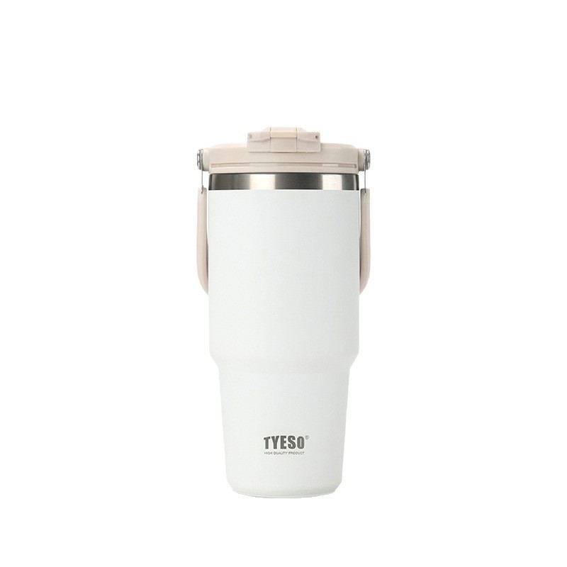 TYESO/ Taishuo stainless steel insulated cup, double-layer cold preservation portable ice cup, double-drinking car large-capacity water cup Item Picture