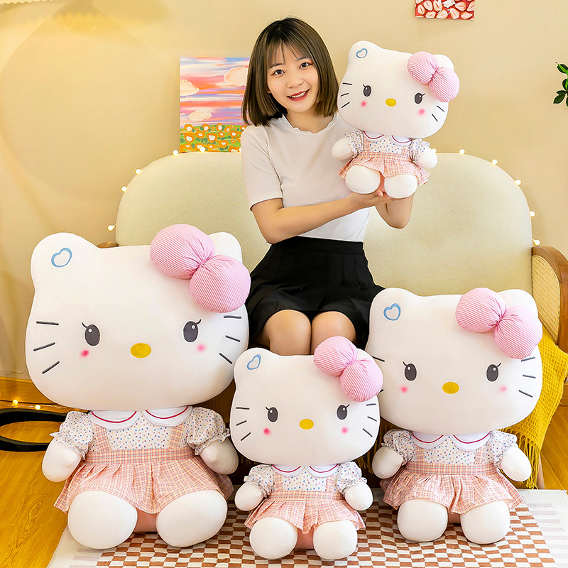 New hellokitty plush toy, creative Hello Kitty doll, Children's Day doll, birthday gift for girls details Picture