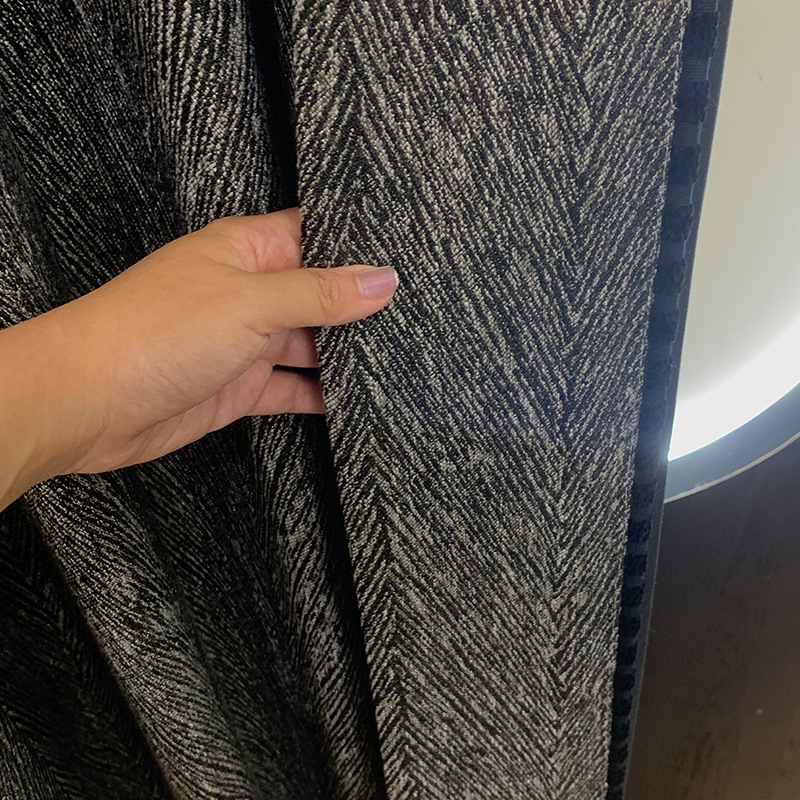 绍兴柯桥新款意式风现代简约风加厚高遮光棉麻窗帘布客厅卧室定制细节图