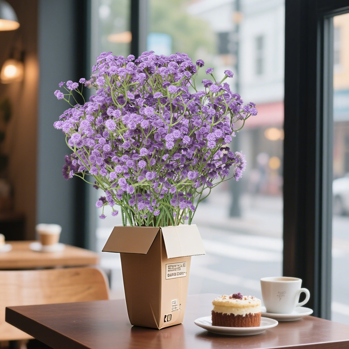 Artificial baby's breath soft rubber artificial flower wedding decoration, hand-held plastic baby's breath artificial flower wholesale Specification image