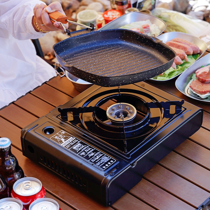 Fujing portable gas stove, dual-burner flameout protection, single-burner gas stove, natural gas stove Application Scenario