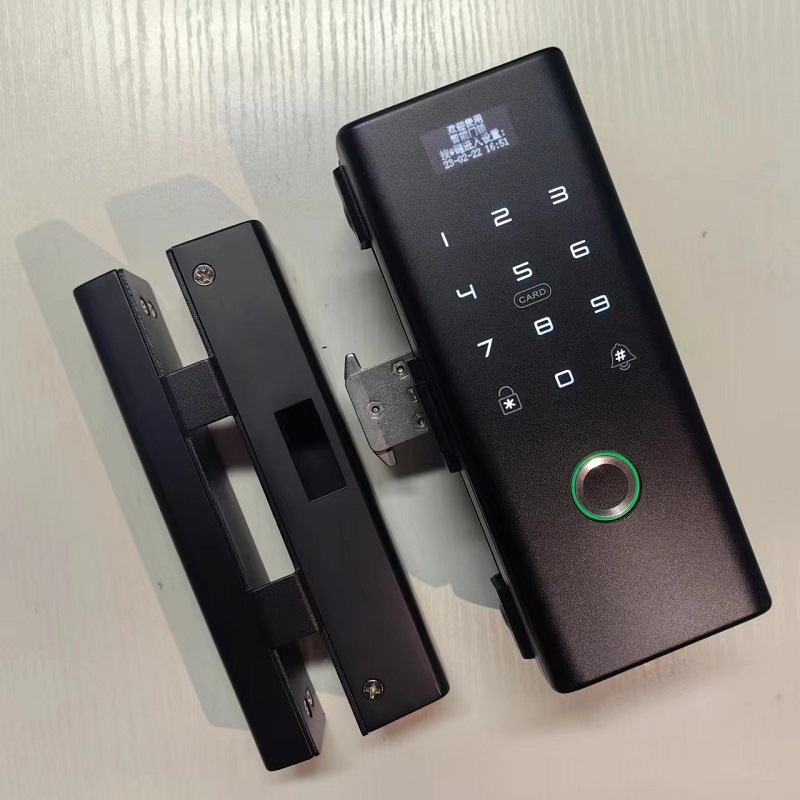 指纹锁/智能锁户外/滑盖指纹锁复古/铜挂锁/Ai产品图