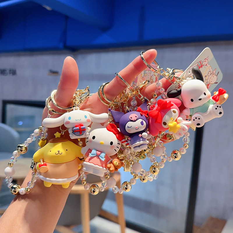 2025 New product, genuine Sanrio Kuromi doll keychain, cute female cinnamon dog plush camera accessory Application Scenario