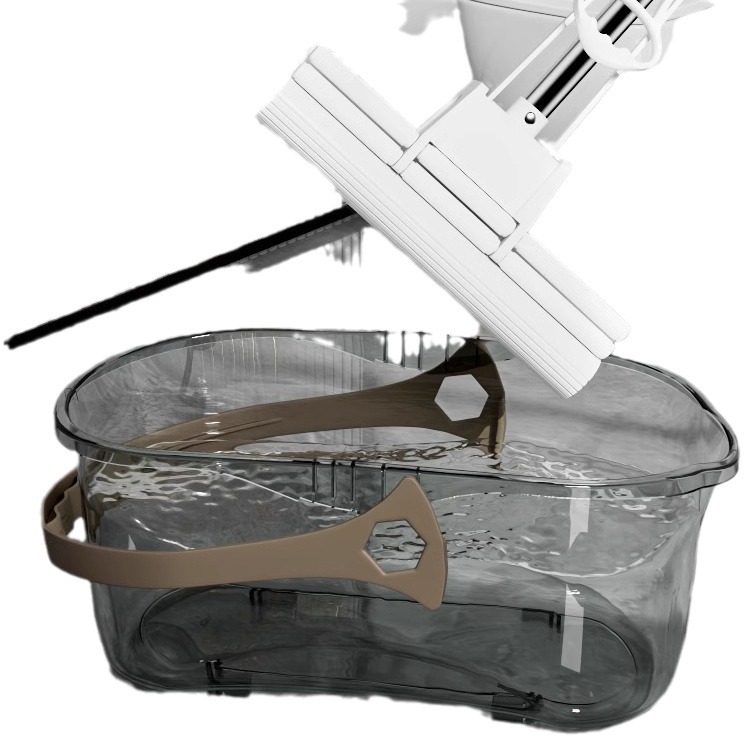 Transparent thickened water bucket, household portable PET rectangular water bucket, student laundry bucket, large water storage bucket, mop bucket Item Picture