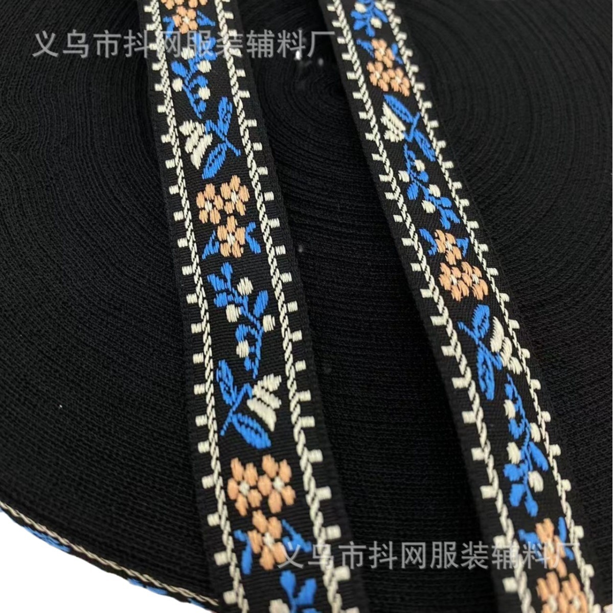 1.7cm ethnic-style jacquard webbing, DIY accessories for ethnic clothing, embroidery webbing, direct supply from the manufacturer Item Picture
