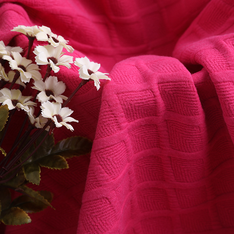 厂家供应童装全涤提花面料婴童面料32s提花弹力空气层