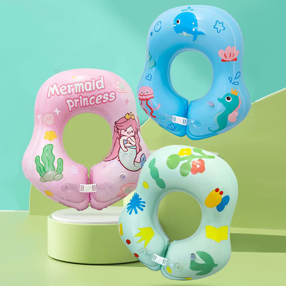 婴幼儿双气囊腋下圈加厚环保宝宝游泳圈0-6个月婴儿游泳圈批发