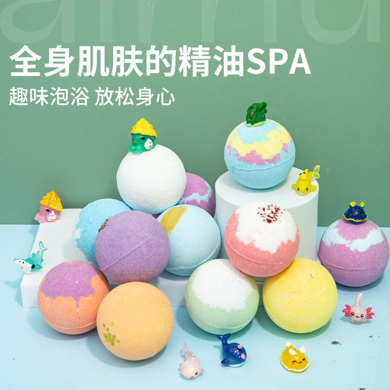 Cross-border explosive toy bath salt ball bath ball with hidden toy 60g*12 salt bath ball bath ball details Picture