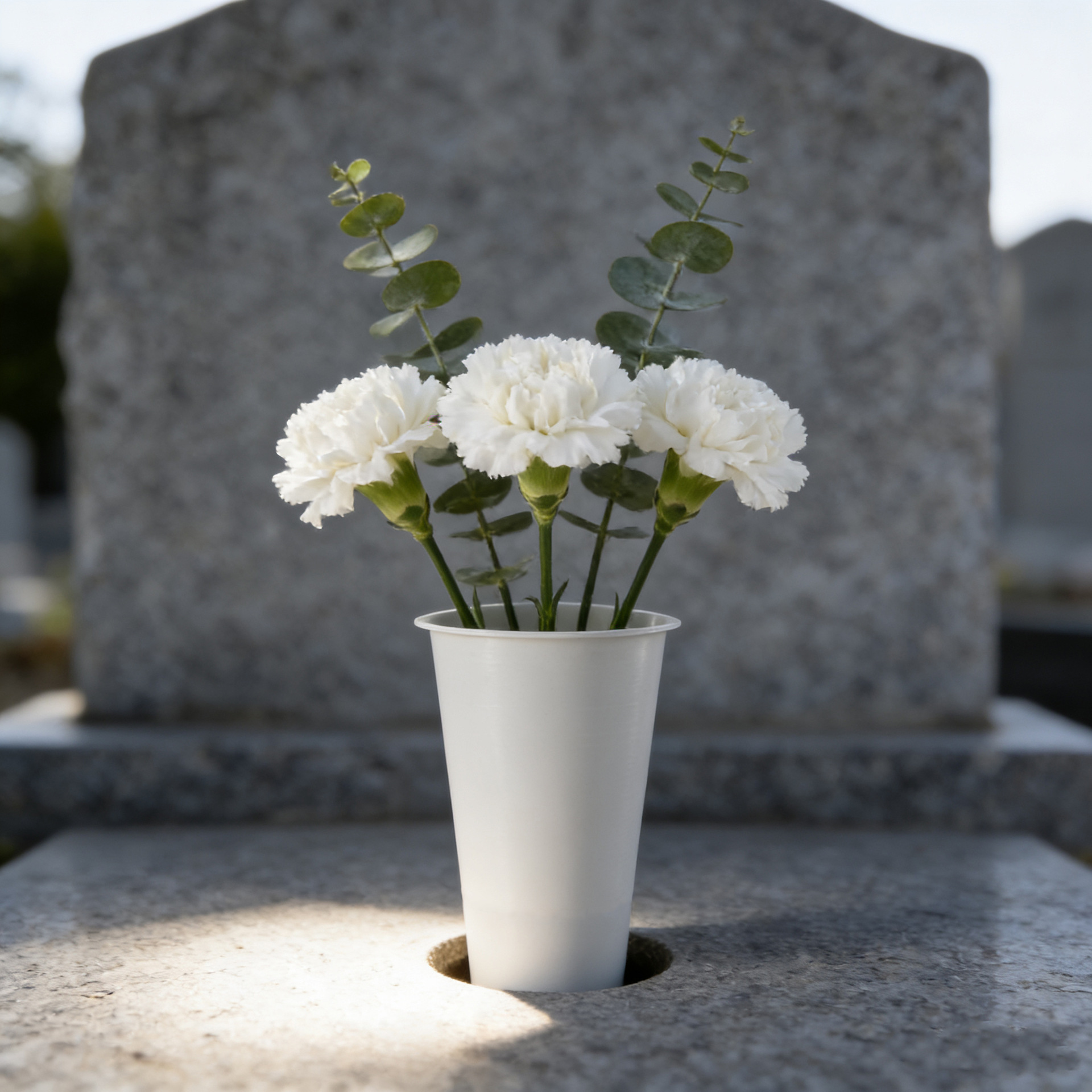 Amazon's new plastic flower arrangement bucket for cemeteries, Qingming Festival ancestral worship flower arrangement vase, and outdoor cemetery special vase Specification image