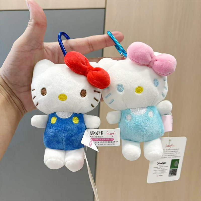 Genuine cross-border KT cat plush toy pendant, cartoon doll, girlish backpack pendant, creative keychain