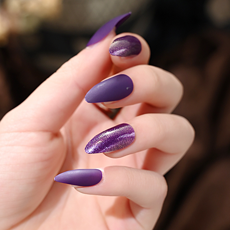 Cross-border new matte nail patches, wearable nails, reusable nail patches, finished fake nail sheets Specification image