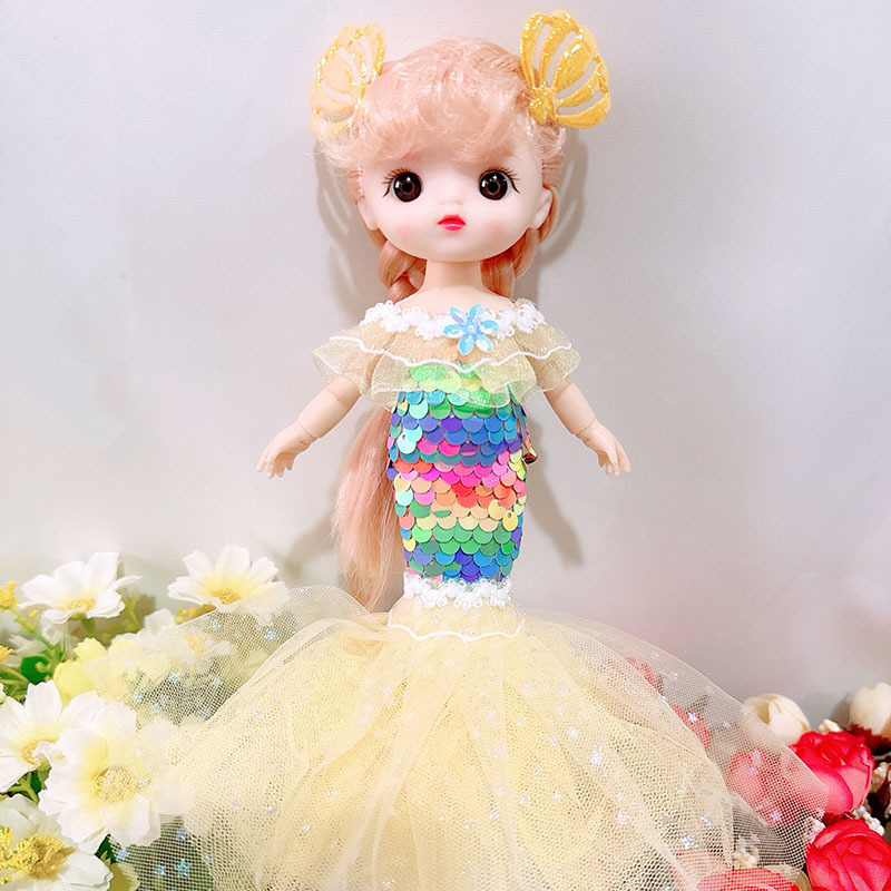 Colorful mermaid girl toys, princess dolls, children's birthday gifts, dolls, figurines, and playhouses Application Scenario