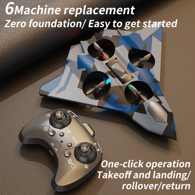 The blue and white camouflage drone aerial photography remote control aircraft features high definition, stability and long battery life Application Scenario
