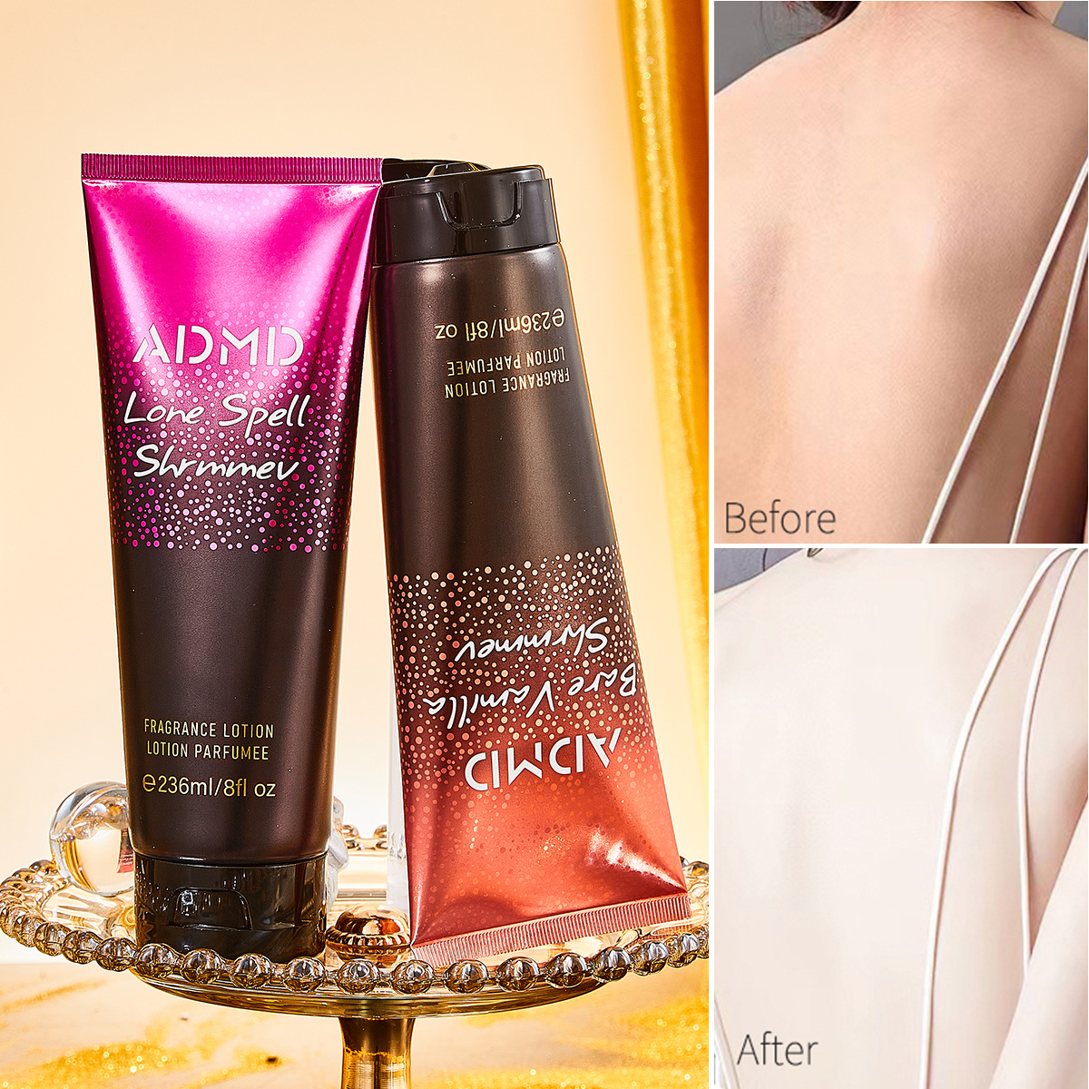 【 Cross-border Exclusive 】ADMD Fragrance, Body Lotion, Refreshing and Non-Sticky, Moisturizing Body Lotion Wholesale Application Scenario