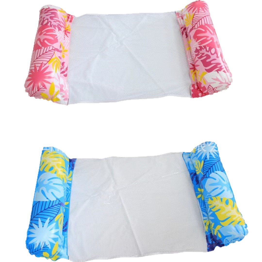 New Maple Leaf Cross-border swimming float bed, water inflatable lounge chair, children and adults, mesh float float, factory direct sales Item Picture