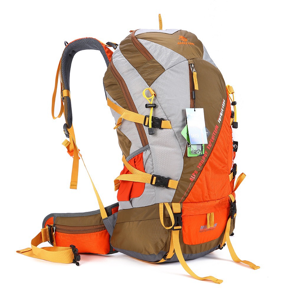 Cross-border mountaineering bag, men's outdoor large capacity backpack, waterproof hiking and cycling backpack, travel bag, 50L Specification image