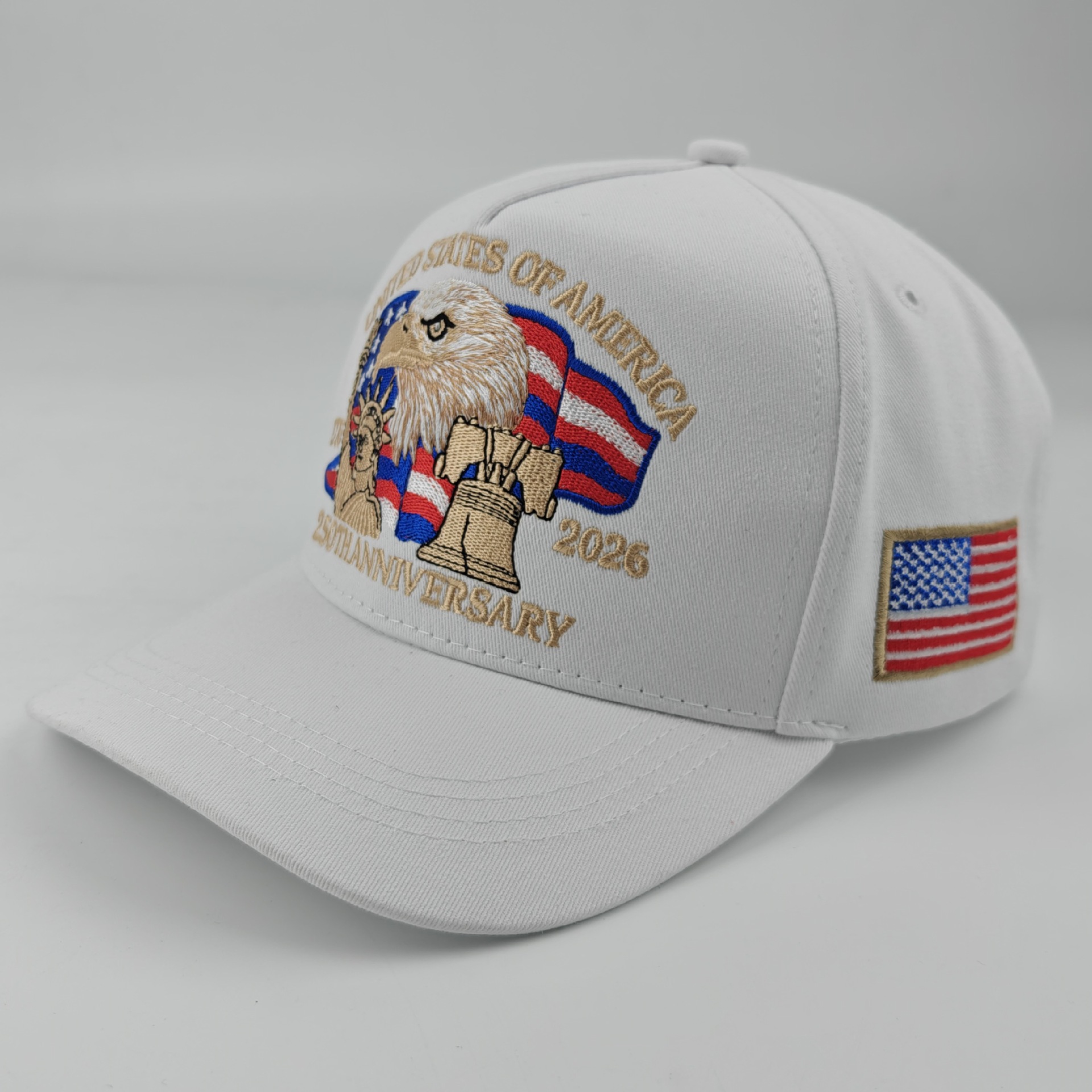 New in-stock American 250th anniversary commemorative baseball cap, three-dimensional embroidered commemorative cap, cross-border headband baseball cap Application Scenario