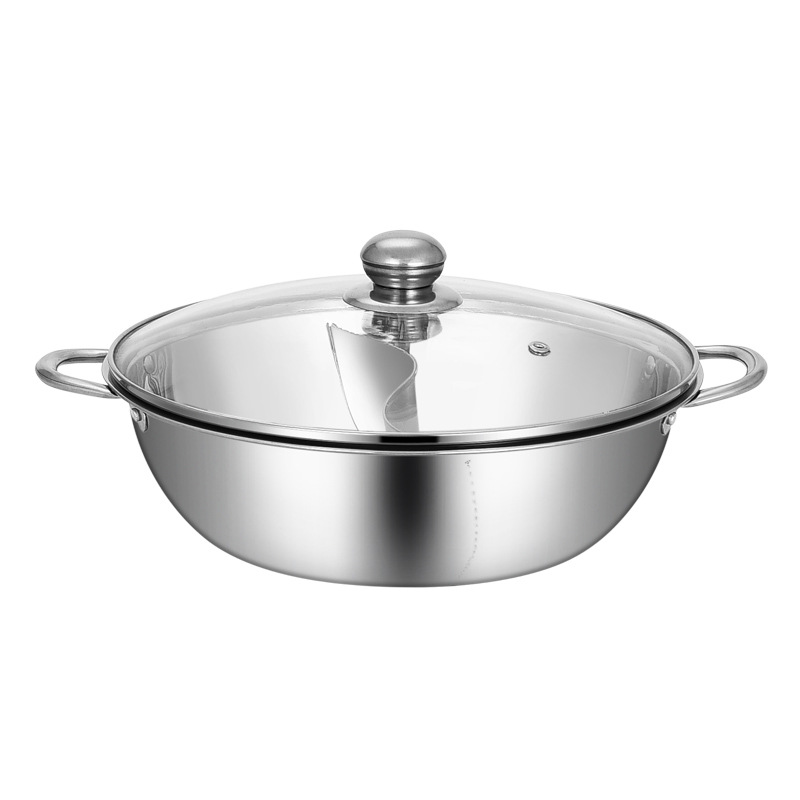 Factory direct sales of stainless steel soup POTS, household hot pot special double-flavored POTS, commercial hot pot basins, induction cookers, hot pot gifts