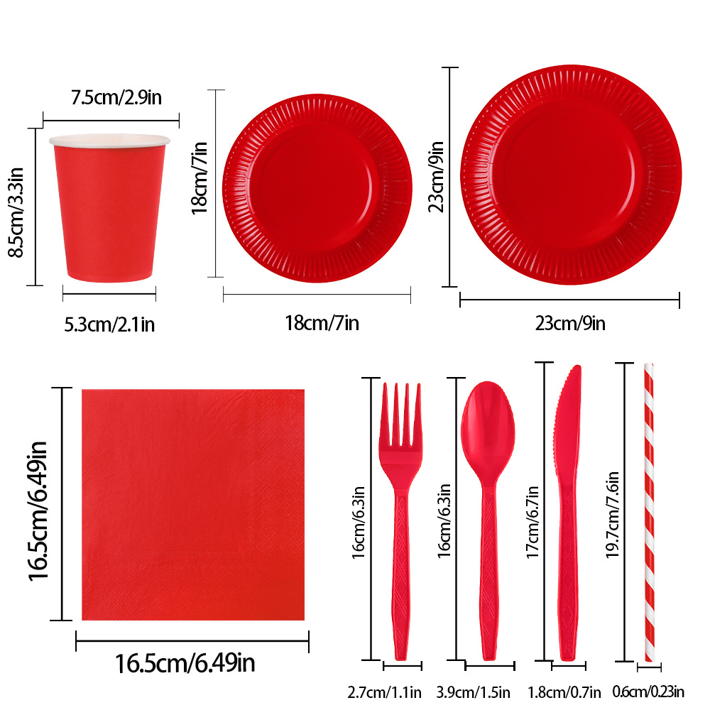 一次性餐具/一次性点心盘/环保一次性餐具/一次性餐具套装/纸杯纸盘产品图