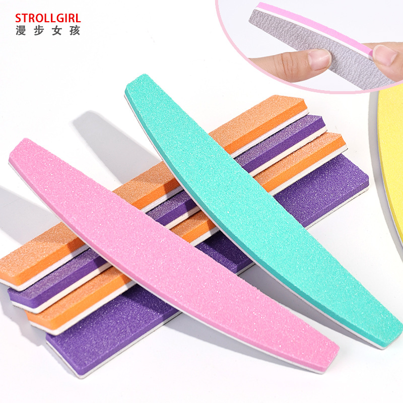 义乌美甲搓条工具批发砂纸海绵搓打磨条搓条美甲不掉砂双面指甲锉