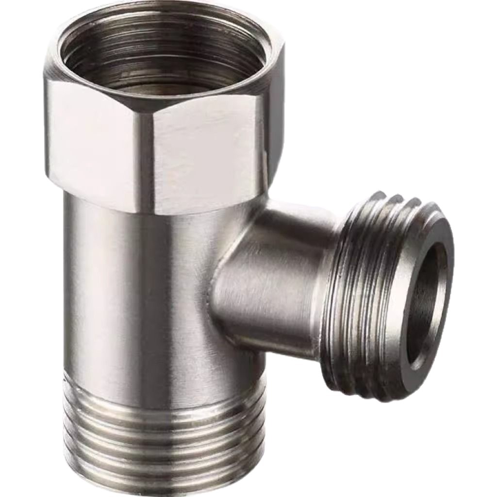 304 stainless steel three-way household 4-inch DN15 splitter, one-way two-way union, internal and external threaded water pipe joint Item Picture