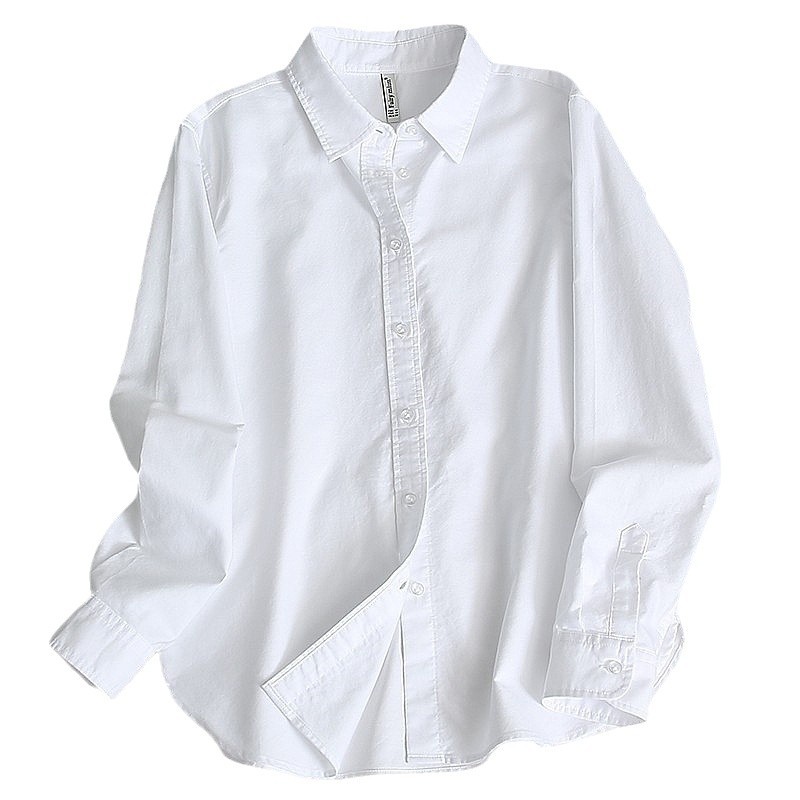 Pure cotton shirt for women's early spring 2025, loose Korean-style casual outerwear, French-style top, long-sleeved versatile shirt Item Picture