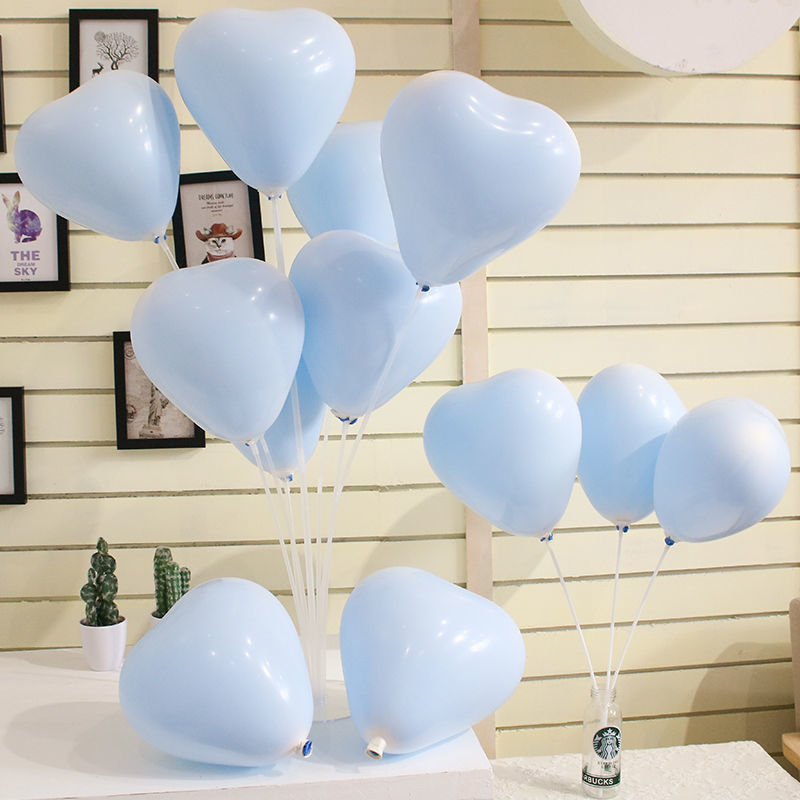 Macaron heart-shaped balloons, wedding room decoration, birthday party decoration, proposal scene decoration, heart-shaped balloons Specification image