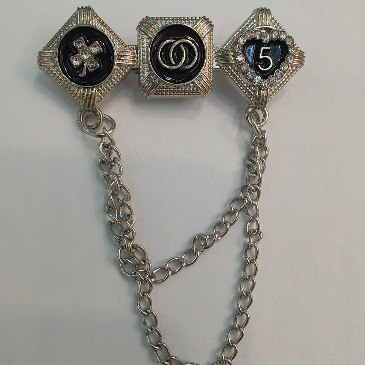 999纯银项链/翡翠观音/玉吊坠/八宝罗盘/吊坠细节图