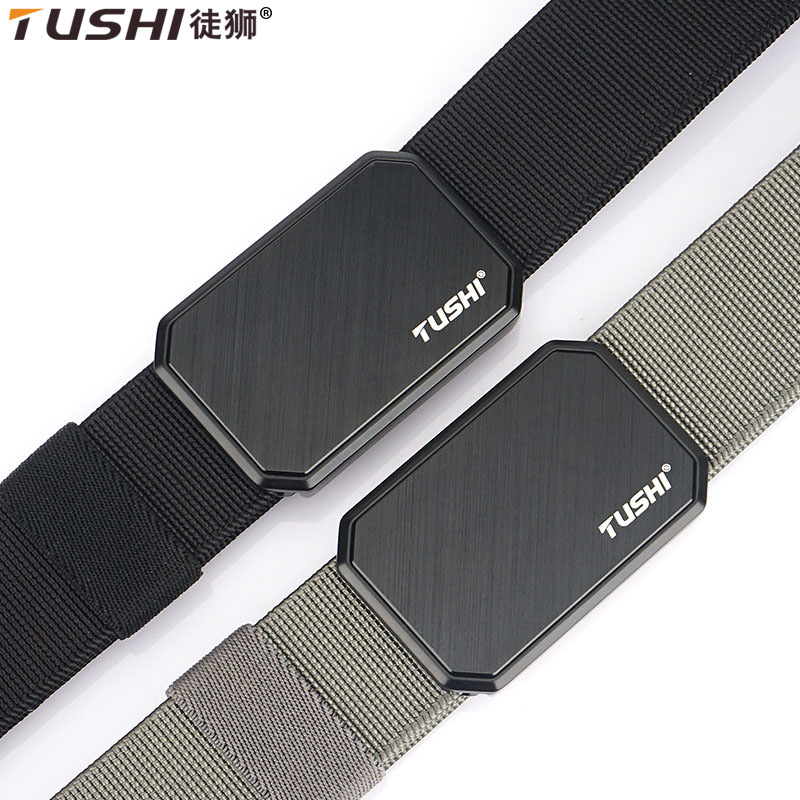 New tactical belt, nylon workwear, alloy magnetic snap quick-drying belt, outdoor canvas training belt