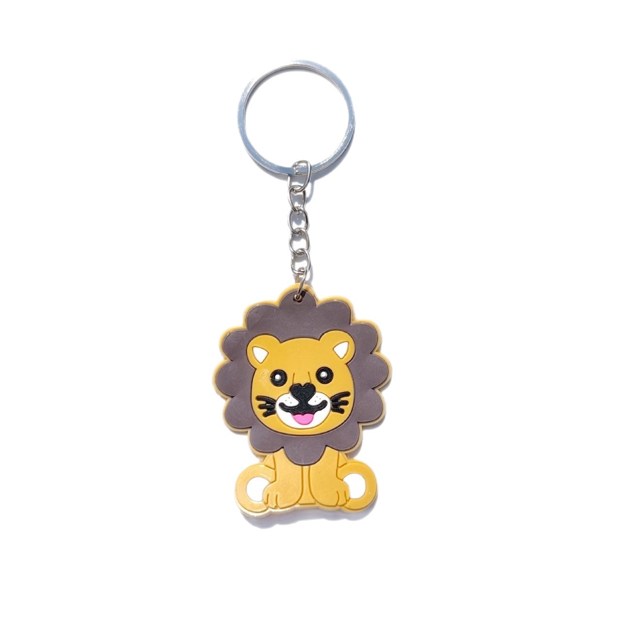 跨境新款动物钥匙扣礼品卡通可爱挂件PVC软胶森林动物钥匙链批发白底实物图