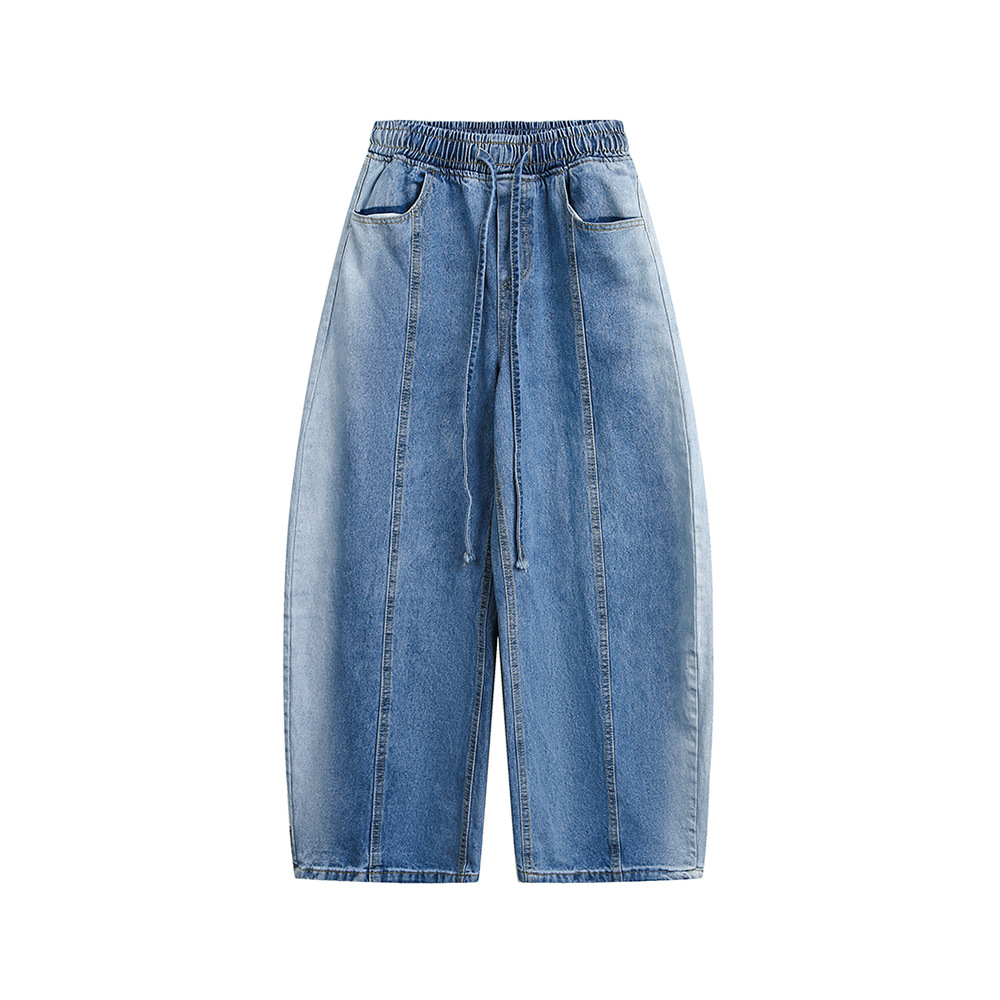 Retro washed curved-cut jeans for men, Spring/Autumn 2026 couple style straight-leg casual long pants details Picture