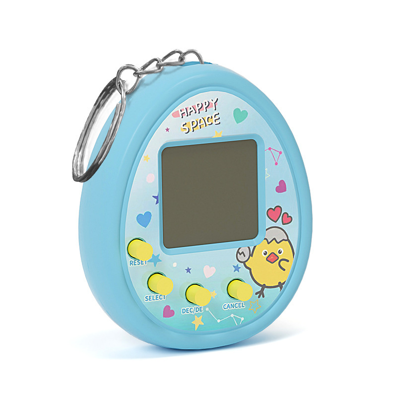 Cross-border popular electronic pet game machines, mini handheld electronic game machines, pet feeding keychains, and small pendants Item Picture