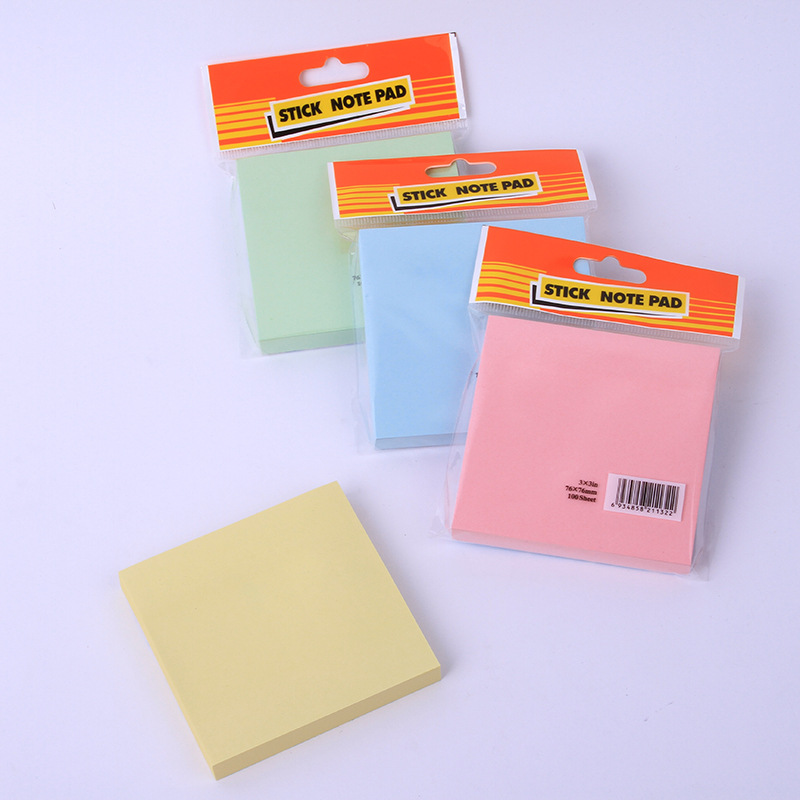 Jiuxing Stationery has strong adhesive power and can be torn N times to stick 100 rainbow-colored square self-adhesive sticky notes and sticky notes Application Scenario