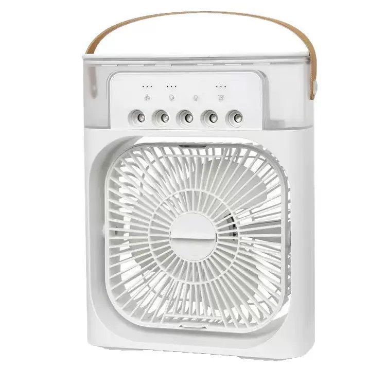 Cross-border bestseller: Five-hole spray fan for humidification and cooling, small fan for office and dormitory desks, silent cooling fan Item Picture