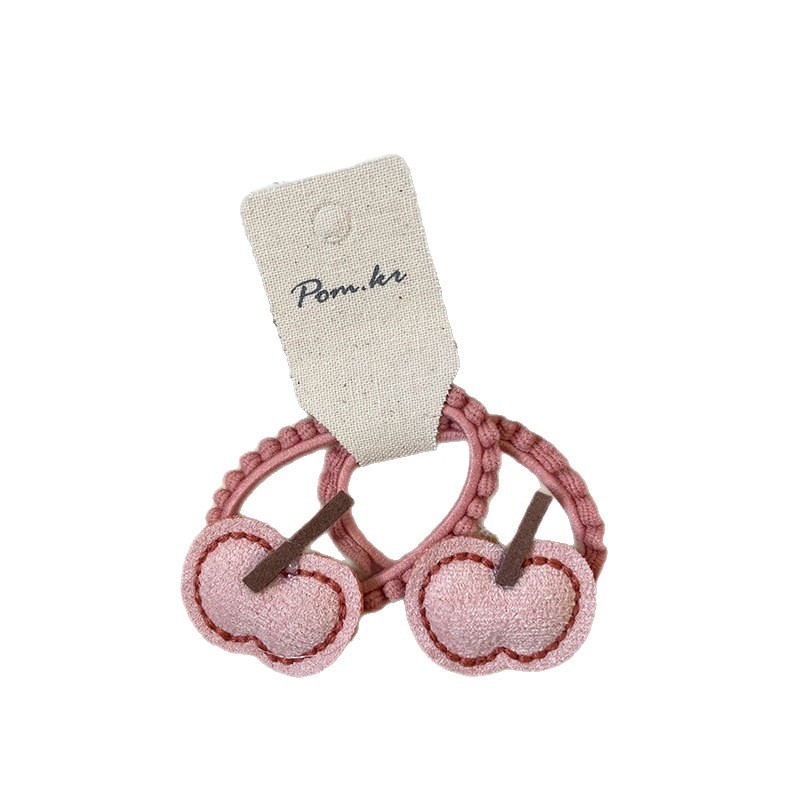 Soft and cute fruit-shaped lace hair band cartoon new autumn and winter hair band baby hair tie high elasticity hair band Item Picture